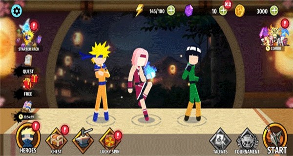 火柴人忍者大战3v3