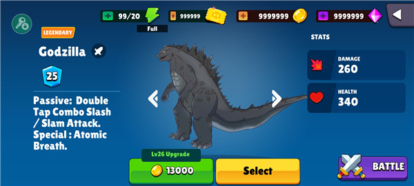 哥斯拉vs金刚联盟解锁版内置菜单 哥斯拉vs金刚联盟解锁版内置菜单